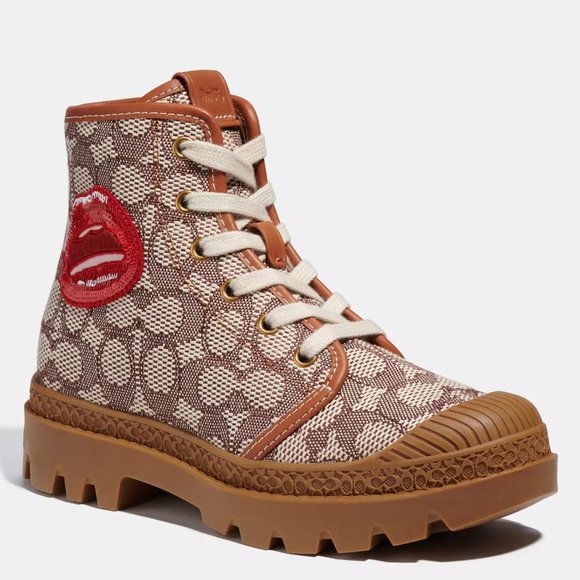 Coach Shoes - 💋Coach X Tom Wesselmann Trooper Mid Top Boot In Signature Jacquard